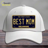 Best Mom Delaware Novelty License Plate Hat Cotton / White