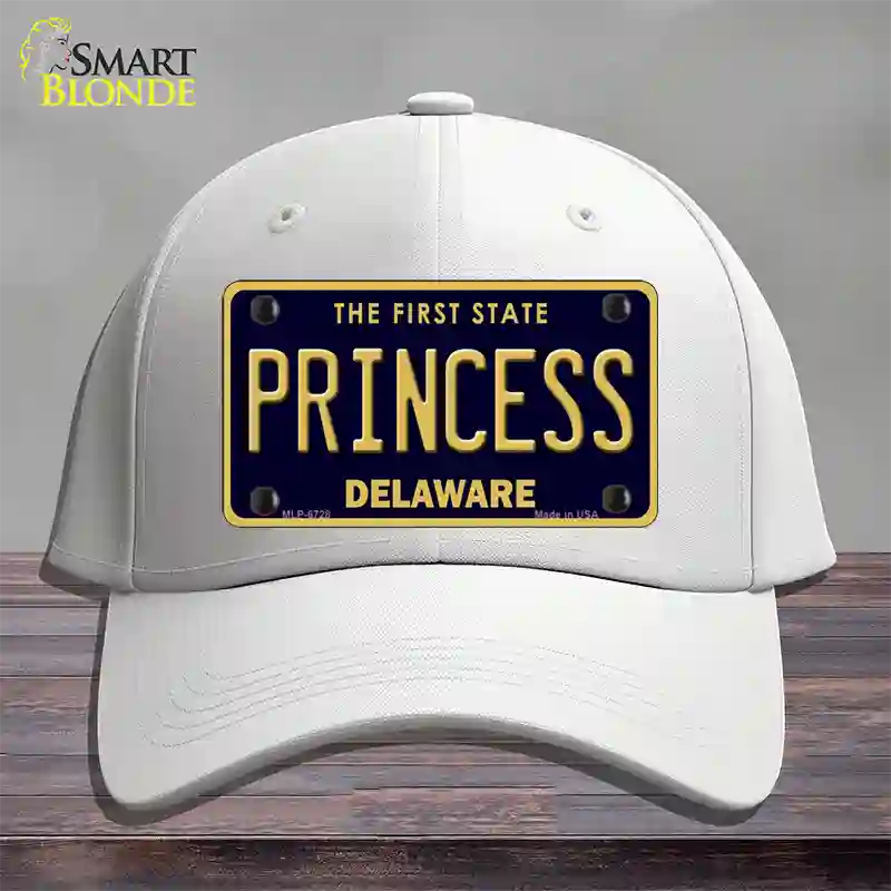 Princess Delaware Novelty License Plate Hat Cotton / White