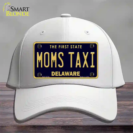 Moms Taxi Delaware Novelty License Plate Hat Cotton / White