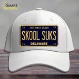 Skool Suks Delaware Novelty License Plate Hat Cotton / White