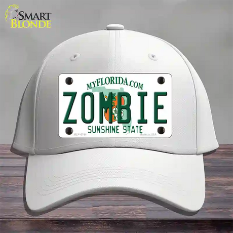 Zombie Florida Novelty License Plate Hat Cotton / White