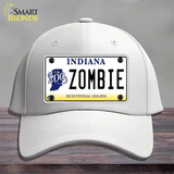 Zombie Indiana Novelty License Plate Hat Cotton / White