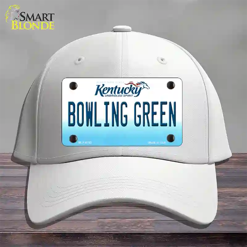 Bowling Green Kentucky Novelty License Plate Hat Cotton / White