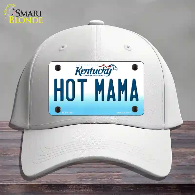 Hot Mama Kentucky Novelty License Plate Hat Cotton / White