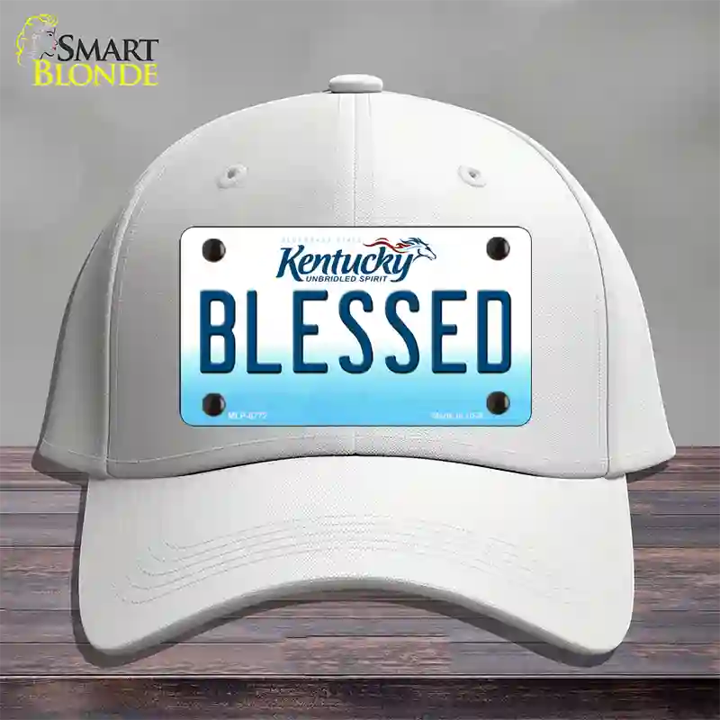 Blessed Kentucky Novelty License Plate Hat Cotton / White