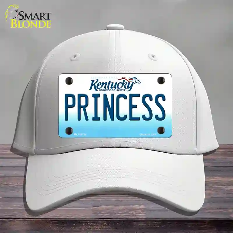 Princess Kentucky Novelty License Plate Hat Cotton / White