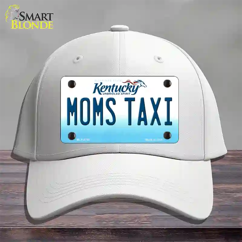 Moms Taxi Kentucky Novelty License Plate Hat Cotton / White