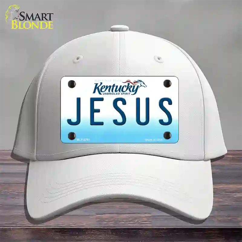 Jesus Kentucky Novelty License Plate Hat Cotton / White