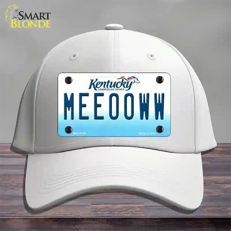 Meeooww Kentucky Novelty License Plate Hat Cotton / White