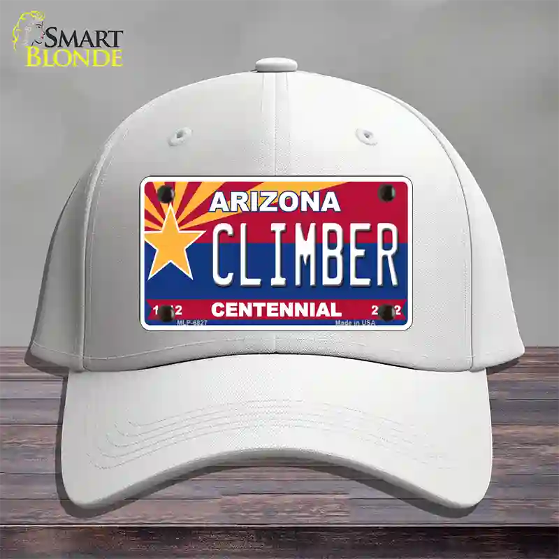 Arizona Centennial Climber Novelty License Plate Hat Cotton / White