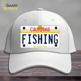 Fishing California Novelty License Plate Hat Cotton / White