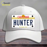 Hunter California Novelty License Plate Hat Cotton / White