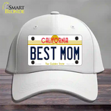 Best Mom California Novelty License Plate Hat Cotton / White