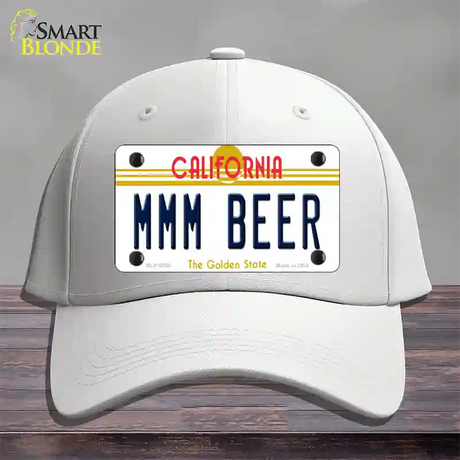 MMM Beer California Novelty License Plate Hat Cotton / White