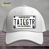 Tailgtr Puerto Rico Novelty License Plate Hat Cotton / White