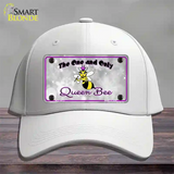 Queen Bee Purple Novelty License Plate Hat Cotton / White