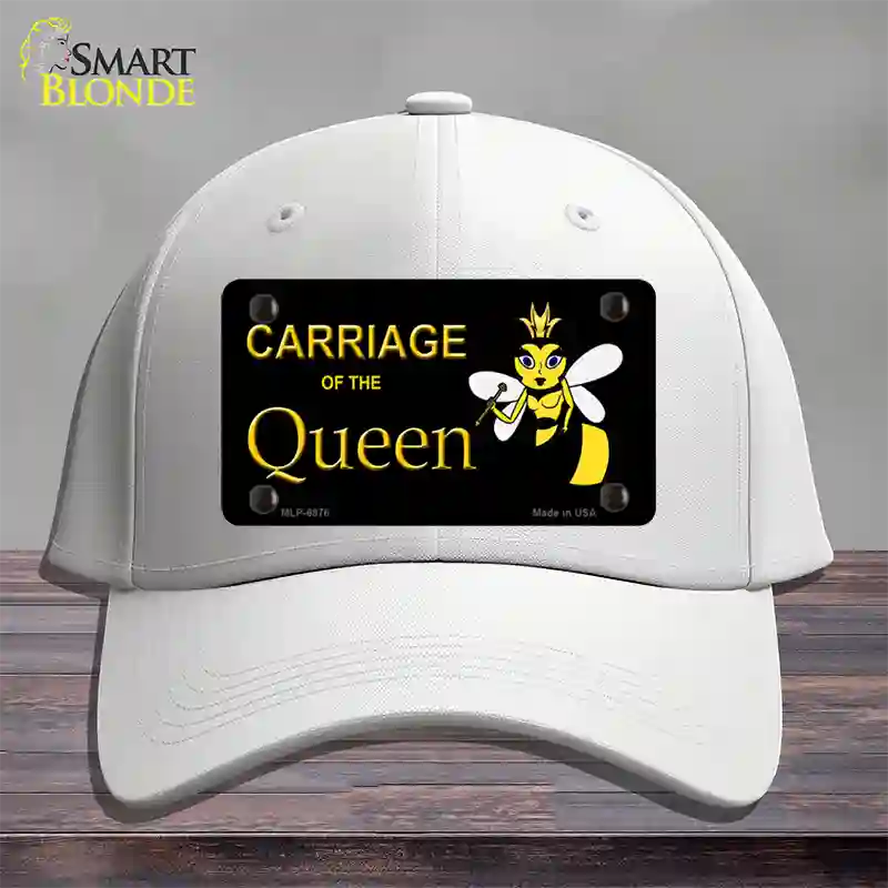 Carriage Of Queen Bee Novelty License Plate Hat Cotton / White