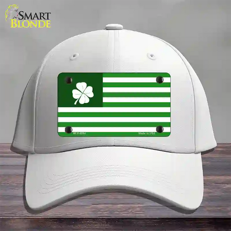 Green Shamrock Flag Novelty License Plate Hat Cotton / White