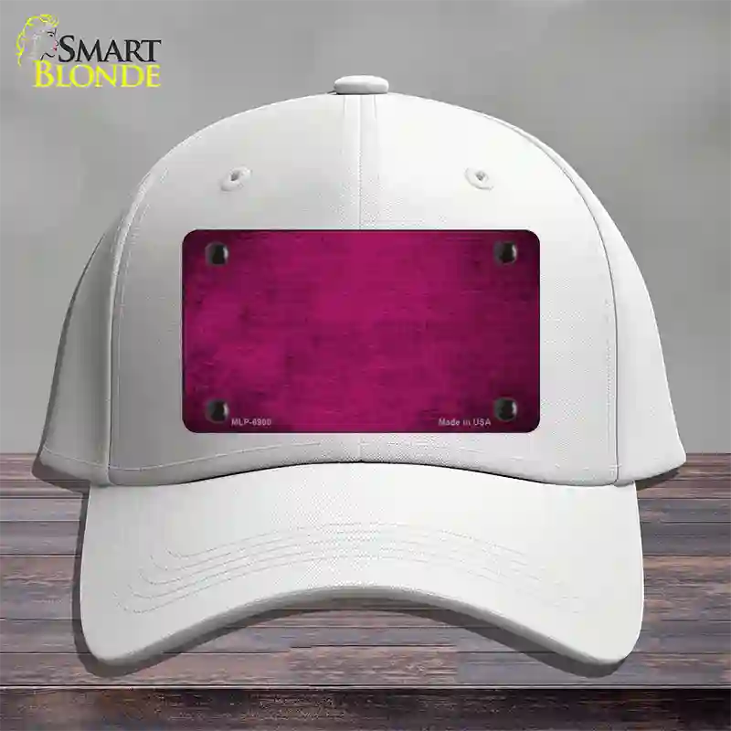 Pink Oil Rubbed Solid Novelty License Plate Hat Cotton / White