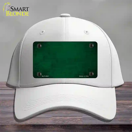 Green Oil Rubbed Solid Novelty License Plate Hat Cotton / White