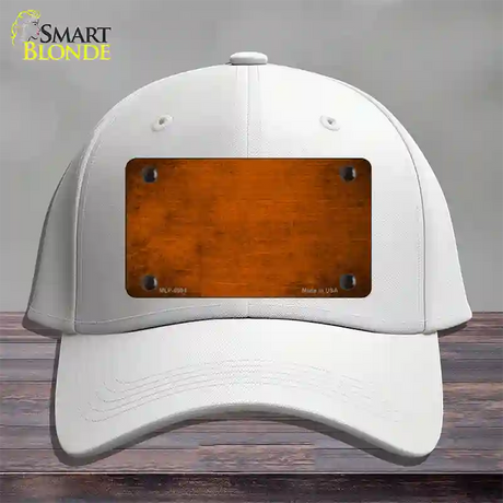 Orange Oil Rubbed Solid Novelty License Plate Hat Cotton / White