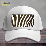 Brown White Zebra Oil Rubbed Novelty License Plate Hat Cotton / White