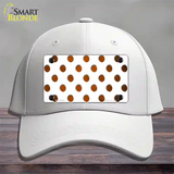 Orange White Dots Oil Rubbed Novelty License Plate Hat Cotton / White