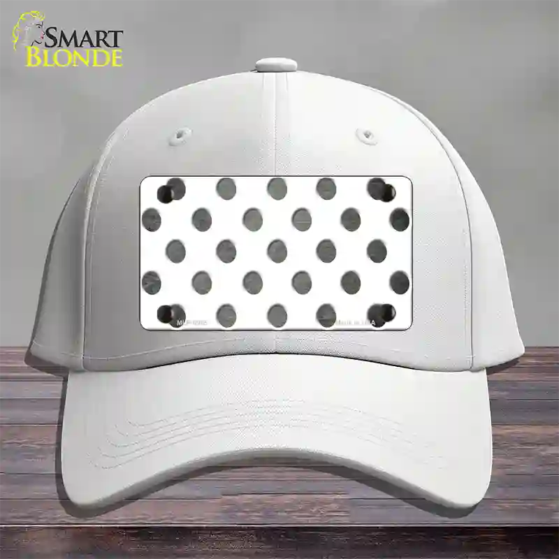 Gray White Dots Oil Rubbed Novelty License Plate Hat Cotton / White