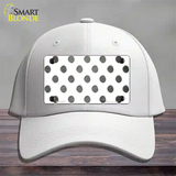 Gray White Dots Oil Rubbed Novelty License Plate Hat Cotton / White