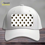 Brown White Dots Oil Rubbed Novelty License Plate Hat Cotton / White