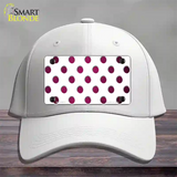 Pink White Dots Oil Rubbed Novelty License Plate Hat Cotton / White