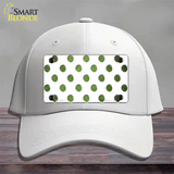 Lime Green White Dots Oil Rubbed Novelty License Plate Hat Cotton / White