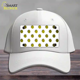 Yellow White Dots Oil Rubbed Novelty License Plate Hat Cotton / White