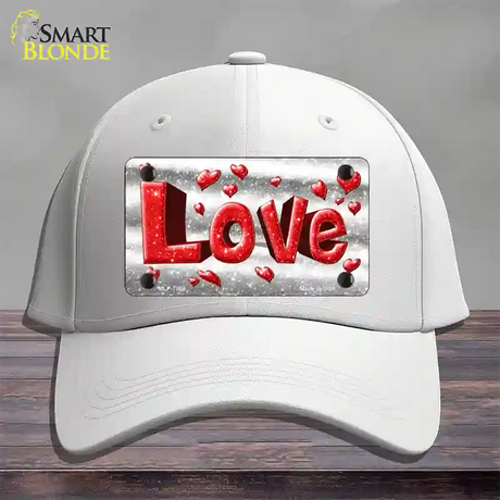 Love Novelty License Plate Hat Cotton / White