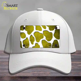 Yellow White Giraffe Oil Rubbed Novelty License Plate Hat Cotton / White