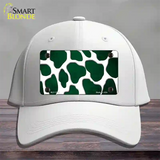 Green White Giraffe Oil Rubbed Novelty License Plate Hat Cotton / White