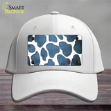 Light Blue White Giraffe Oil Rubbed Novelty License Plate Hat Cotton / White