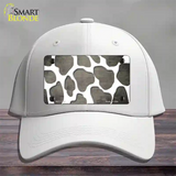 Tan White Giraffe Oil Rubbed Novelty License Plate Hat Cotton / White