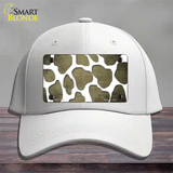 Gold White Giraffe Oil Rubbed Novelty License Plate Hat Cotton / White