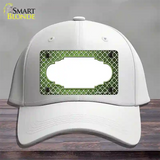 Lime Green White Quatrefoil Scallop Oil Rubbed Novelty License Plate Hat Cotton / White