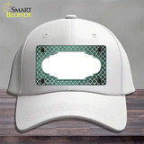 Mint White Quatrefoil Scallop Oil Rubbed Novelty License Plate Hat Cotton / White