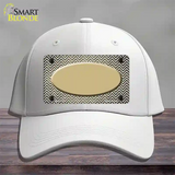 Gold White Small Chevron Oval Oil Rubbed Novelty License Plate Hat Cotton / White