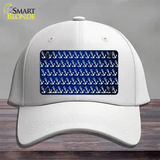 Blue White Anchor Oil Rubbed Novelty License Plate Hat Cotton / White