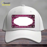 Pink White Anchor Scallop Oil Rubbed Novelty License Plate Hat Cotton / White