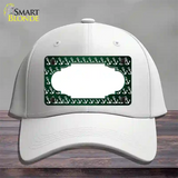 Green White Anchor Scallop Oil Rubbed Novelty License Plate Hat Cotton / White