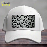 White Black Cheetah Oil Rubbed Novelty License Plate Hat Cotton / White