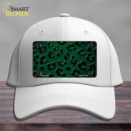 Green Black Cheetah Oil Rubbed Novelty License Plate Hat Cotton / White