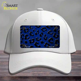 Blue Black Cheetah Oil Rubbed Novelty License Plate Hat Cotton / White