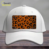 Orange Black Cheetah Oil Rubbed Novelty License Plate Hat Cotton / White