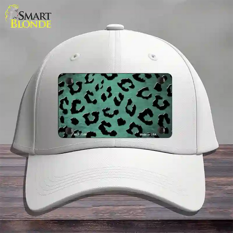 Mint Black Cheetah Oil Rubbed Novelty License Plate Hat Cotton / White